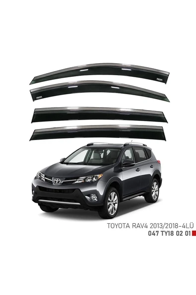 Toyota Rav4 2013-2018 Kromlu Cam Rüzgarlığı ürün görseli 1