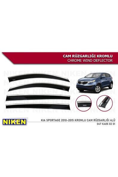 Kia Sportage 2011-2015 Kromlu Cam Rüzgarlığı ürün görseli 1