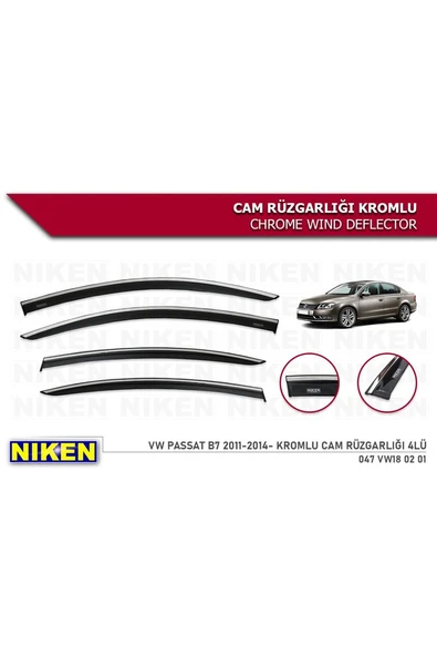 Volkswagen Passat B7 2010-2014 Kromlu Cam Rüzgarlığı ürün görseli 1