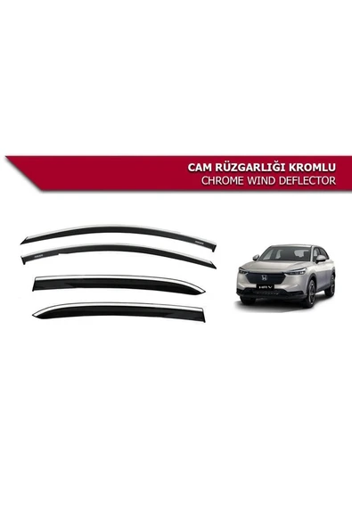 Honda HRV 2022-2023 Kromlu Cam Rüzgarlığı ürün görseli 1