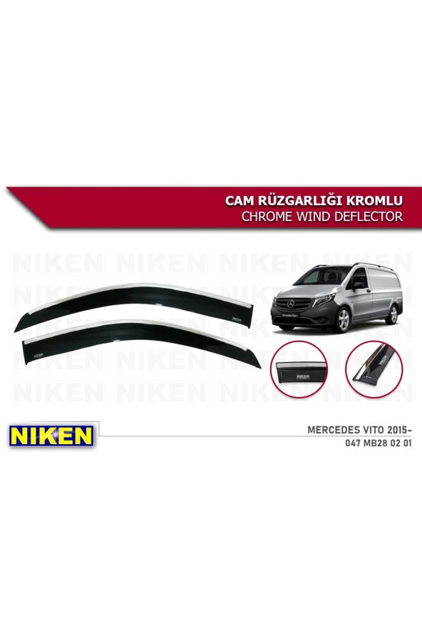 Mercedes Vito Kromlu Cam Rüzgarlığı 2015 Sonrası 2li ürün görseli 1