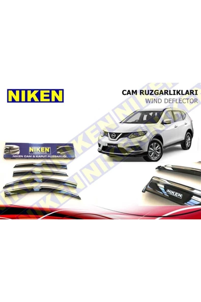 Nissan X-trail Kromlu Cam Rüzgarlığı 2014 Sonrası ürün görseli 1