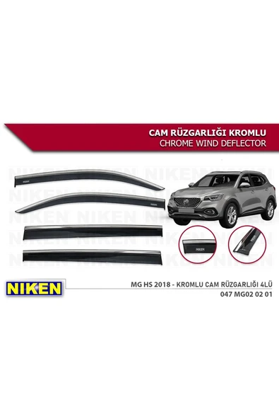 MG HS 2018-2023 Kromlu Cam Rüzgarlığı ürün görseli 1