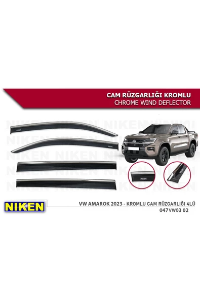 Volkswagen Amarok 2023- Kromlu Cam Rüzgarlığı ürün görseli 1