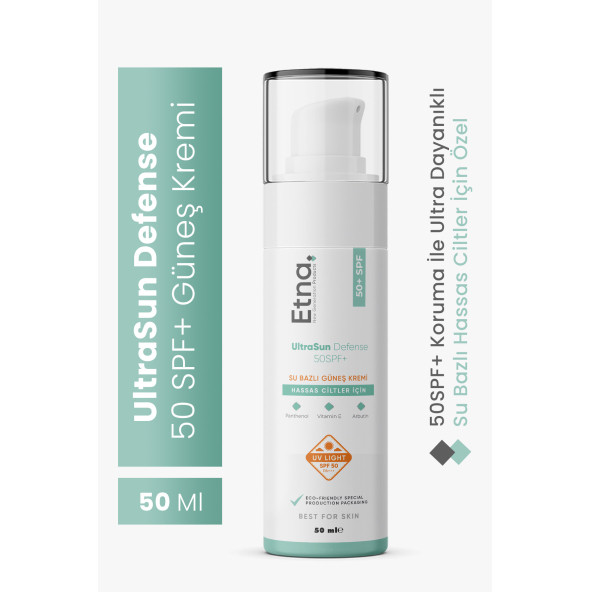 Etna Pharma Su Bazlı 50SPF+ Güneş Kremi 50 ML Yağsız Hasas cilt ton eşitleyici Leke Karşıtı ürün görseli 1
