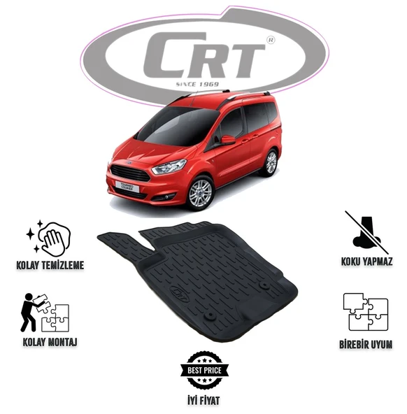 Ford Courier 2016 ve Sonrası Tek Sol 3D Araca Özel Paspas ürün görseli 1