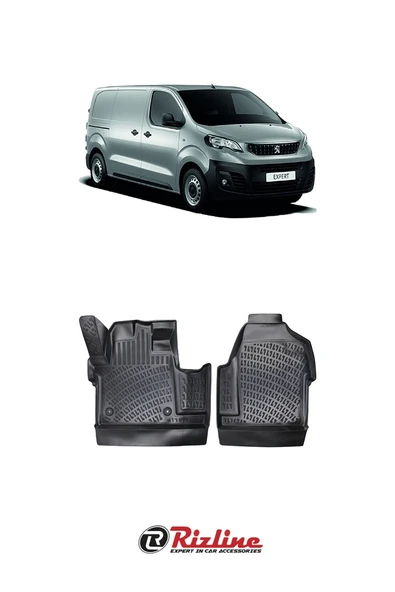 Peugeot Expert 2017-2023 Siyah 3D Havuzlu Paspas ürün görseli 1