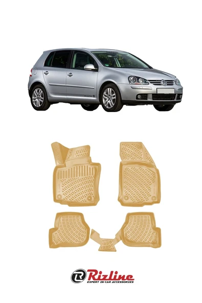 Volkswagen Golf 5 2003-2010 BEJ 3D Havuzlu Paspas ürün görseli 1