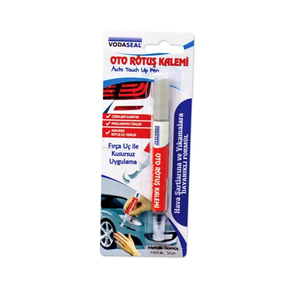 Vodaseal Araç Oto Rötuş Çizik Kalemi Metalik Gümüş Boya Kalemi ürün görseli 1