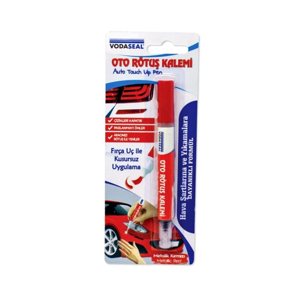 Vodaseal Araç Oto Rötuş Çizik Kalemi Metalik Kırmızı Boya Kalemi ürün görseli 1