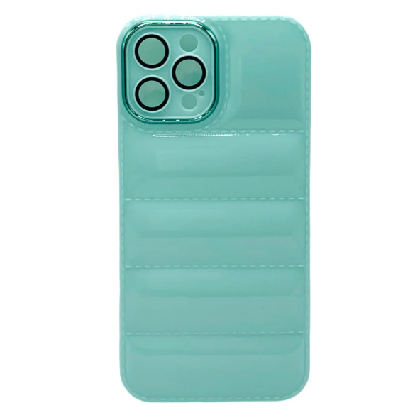 Apple İphone 13 PRO Uyumlu Puffer Silikon Kılıf Kamera Koruma Lens Korumalı Parlak Telefon Kılıfı YEŞİL ürün görseli 1