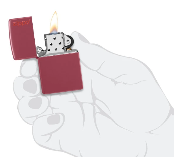 Zippo Red Brick Matte Dizayn Çakmak - Resim 4