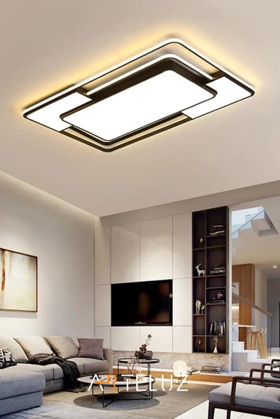 ARTELUZ DİKDÖRTGEN MODEL MODERN PLAFONYER AVİZE (90X60 CM) - Resim 3