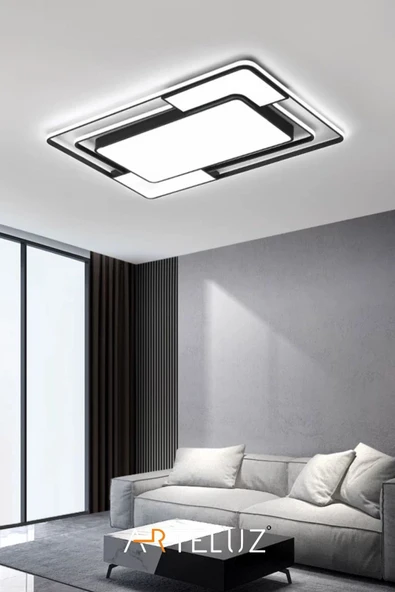 ARTELUZ DİKDÖRTGEN MODEL MODERN PLAFONYER AVİZE (90X60 CM) - Resim 2