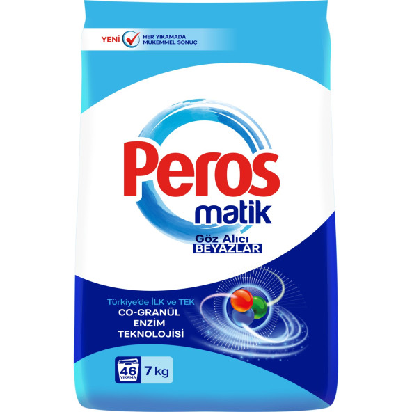 Peros Beyazlara Özel Toz Çamaşır Deterjanı 7 kg ürün görseli 1