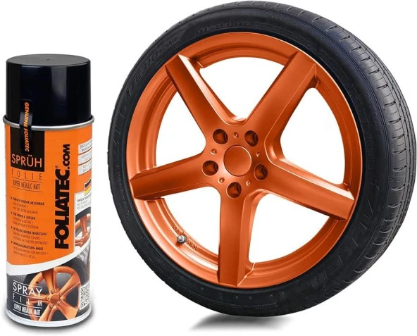 Foliatec Jant Metal Sprey Folyo Yüzey Kaplama Seti 2x400ml. Metalik Bakir Mat ürün görseli 1