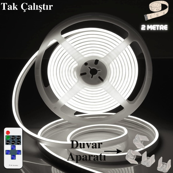 neeko Neon Esnek Şerit Led Tak Çalıştır Kumandalı - Beyaz 2 Metre ürün görseli 1