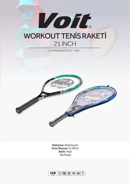 Voit Workout Tenis Raketi 21 Inch Yeşil - Resim 3