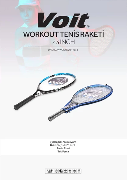Voit Workout Tenis Raketi 23 Inch Mavi - Resim 2
