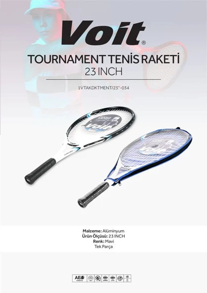 Voit Tournament Pro Tenis Raketi 23 Inch Mavi ürün görseli 1