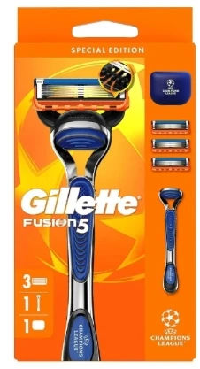 Gillette Champions League Özel Seri Üretim Fusion 5 Bıçaklı Tıraş Makinesi 3up ürün görseli 1