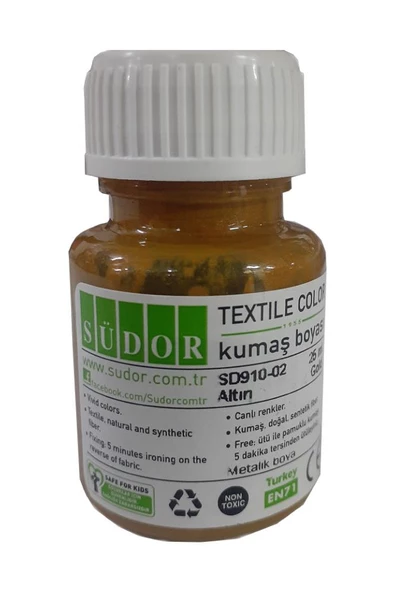 Kumaş Boyası Yaldızlı Simli Tişört Çanta Tekstil Boyası 25 ml 1 Adet Südor Kumaş Boyası Tek Şişe 1 Adet ürün görseli 1