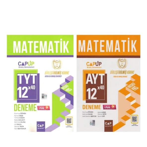 Çap Yayınları TYT AYT Matematik Deneme Seti 2 Kitap ürün görseli 1