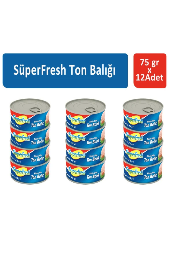 SuperFresh Ton Balığı 75 gr x 12 Adet ürün görseli 1