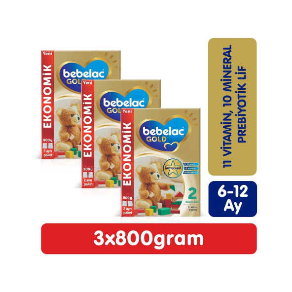 BEBELAC GOLD 2 NO 800 GR X 3 ADET ürün görseli 1