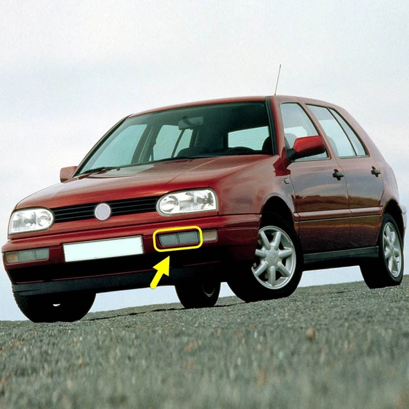 VW Golf 3 1991-1998 Ön Tampon Sol Reflektör Çiftli 1H0941777 ürün görseli 1
