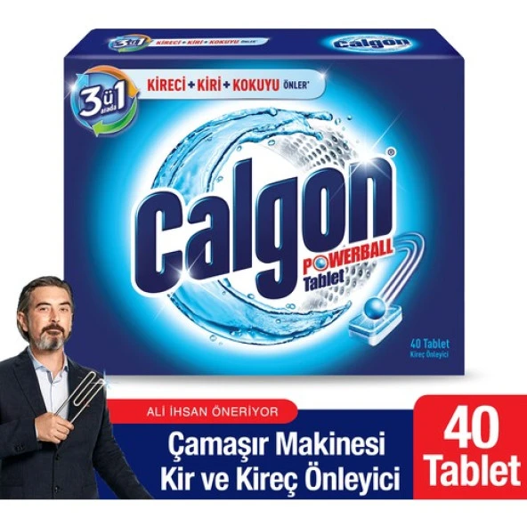 Calgon Çamaşır Makinesi Kireç Önleyici Tablet 40'lı ürün görseli 1