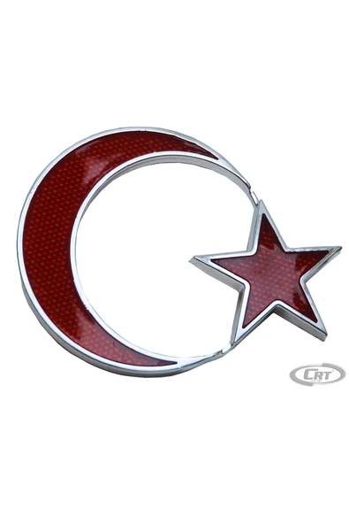 Araba Sticker Krom Bayrak Model Reflektörlü - Resim 3