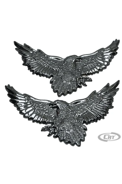 Araba Sticker Krom Kartal Model 2'li ürün görseli 1