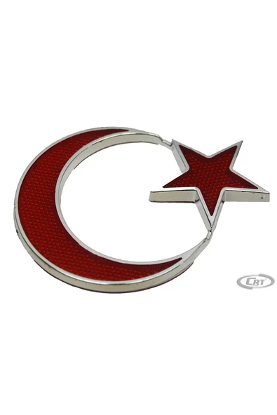 Araba Sticker Krom Bayrak Model Reflektörlü - Resim 2