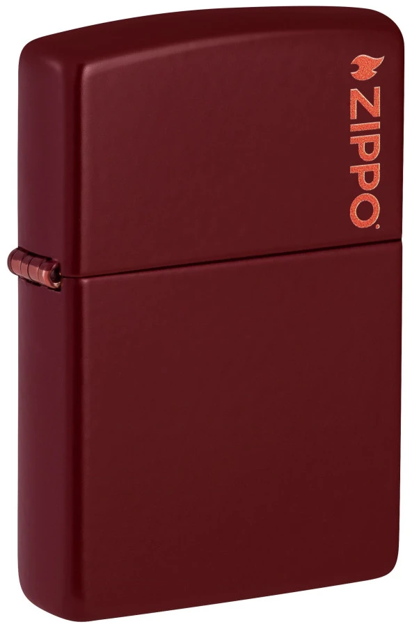 Zippo Merlot Matte Logo Dizayn Çakmak ürün görseli 1