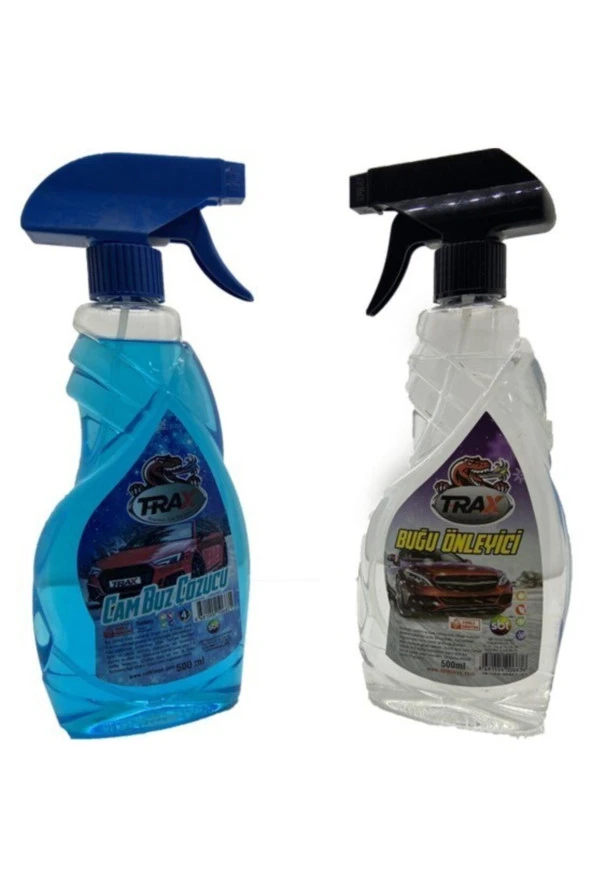 Trax Araç Cam Buz Çözücü Buz Engelleyici Buğu Önleyici 500 Ml Sprey Kışlık Cam Bakım Seti ürün görseli 1