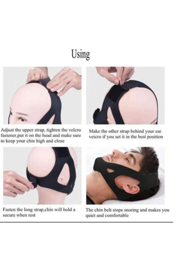Horlama Bandı Horlama Önleyici Çene Destekli Kafa Bandı Maske ürün görseli 1