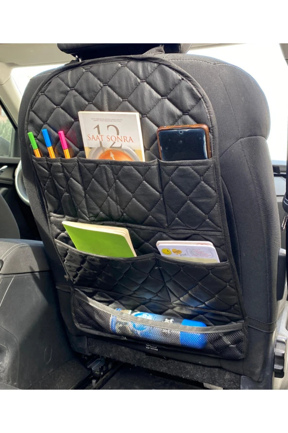 Makam Aracı Koltuk Arkası Cepli Organizer Oto Eşya Düzenleyici Çanta Telefon Tablet Tutucu Organizer ürün görseli 1