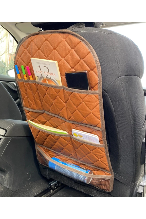 Makam Aracı Koltuk Arkası Cepli Organizer Oto Eşya Düzenleyici Çanta Telefon Tablet Tutucu Organizer ürün görseli 1