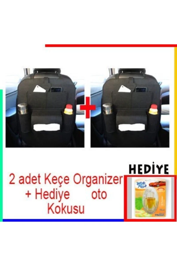 Araç Koltuk Arkası Eşya Düzenleyici Keçe Organizer Çanta 2 Adet ürün görseli 1