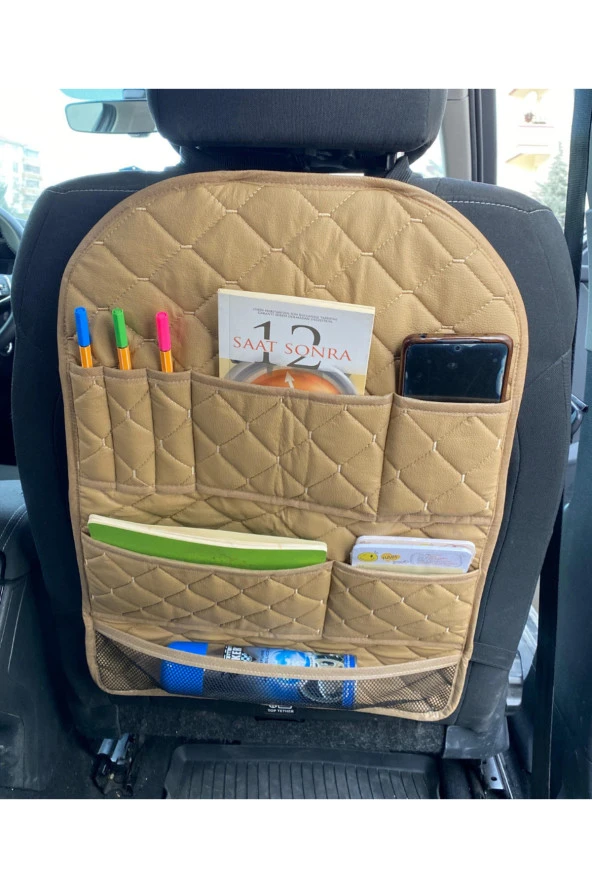 Makam Aracı Koltuk Arkası Cepli Organizer Oto Eşya Düzenleyici Çanta Telefon Tablet Tutucu Organizer ürün görseli 1