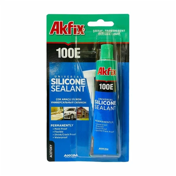 Akfix Tüp Silikon 50 ml Şeffaf ürün görseli 1
