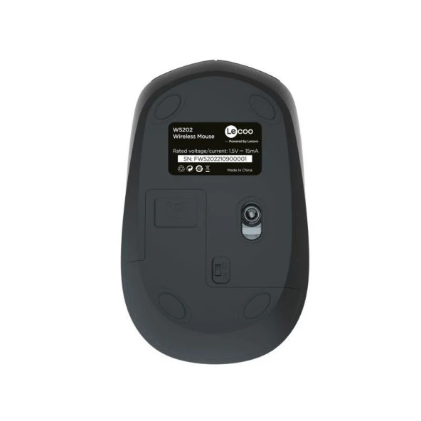 Lenovo Lecoo WS202 Kablosuz Mouse Siyah - Resim 3