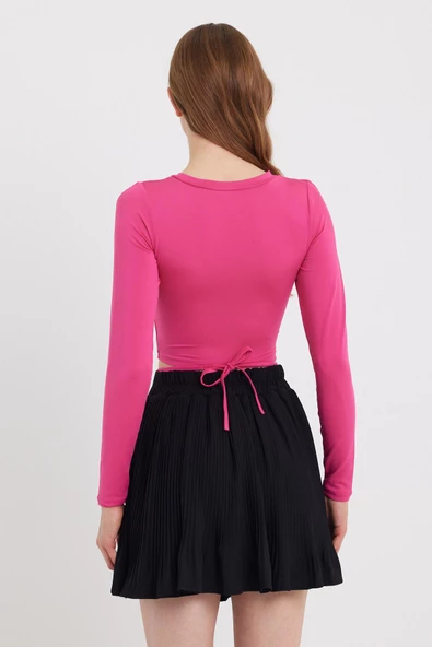Kadın Allegro Crop  Pembe - Resim 5