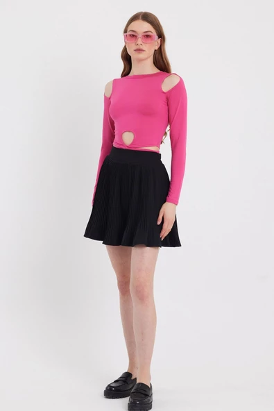 Kadın Allegro Crop  Pembe - Resim 3