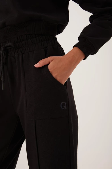 Kadın Sweat Eşofman Takımı Siyah - Resim 3