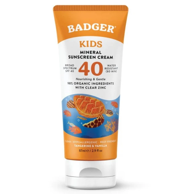 Badger Clear Zinc Çocuk Güneş Kremi SPF40 (Kolay Sürülüm) 87 mL ürün görseli 1