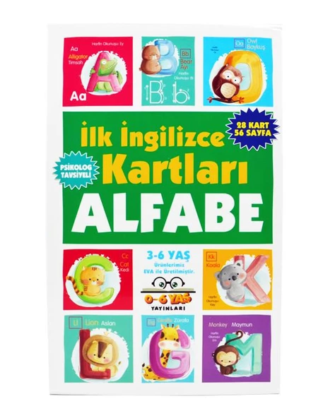 3 6 Yaş İlk İngilizce Kartları Alfabe 0 6 Yaş Yayınları ürün görseli 1