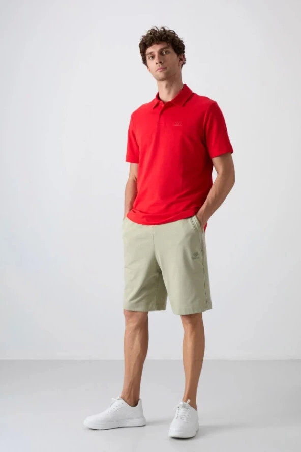 TOMMY LIFE Çağla Pamuklu Kalın Yumuşak Dokulu Comfort Fit Basic Erkek Şort - 81260 ürün görseli 1