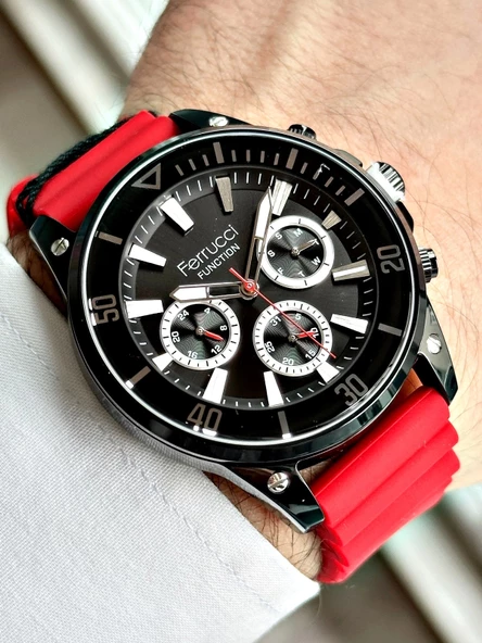 Ferrucci Function FCF.03345FS.04 Silikon Kordon Erkek Kol Saati ürün görseli 1